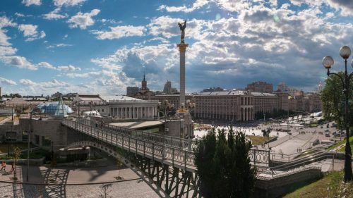 Praça da Independência, em Kiev: a praça central da capital da Ucrânia. Foto: Wikimedia