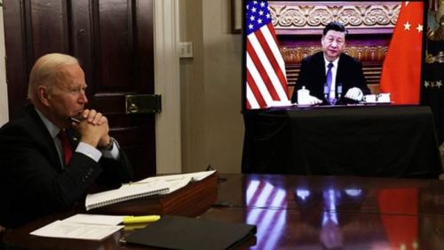 Os presidentes dos Estados Unidos, Joe Biden, e da China, Xi Jinping (Foto: Casa Branca/Reprodução)