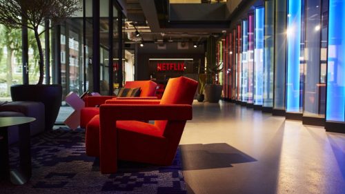 Um dos suntuosos escritórios da Netflix. Este é em Amsterdã, na Holanda. Foto: Divulgação