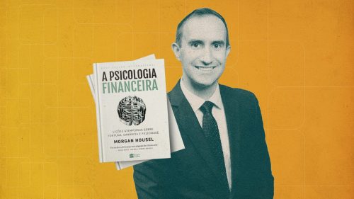 O autor Morgan Housel e seu livro "A Psicologia Financeira" - Montagem: Divulgação/Inteligência Financeira