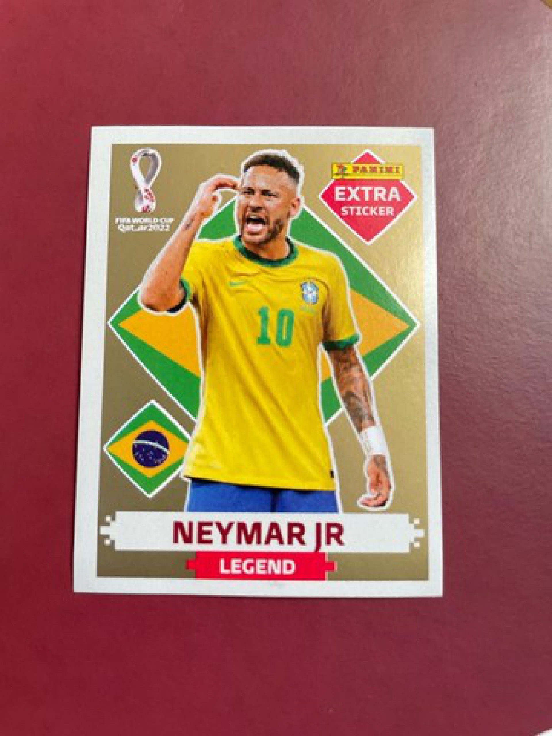 Figurinha do Neymar do álbum da Copa do Mundo do Qatar é