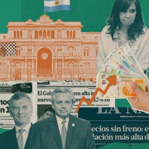 Colagem para ilustrar a crise argentina