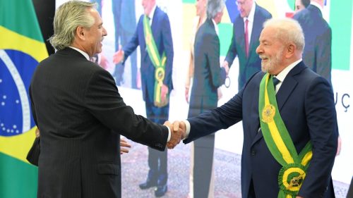 Presidentes de Brasil e Argentina: Lula e Alberto Fernández. Foto: Divulgação/Casa Rosada