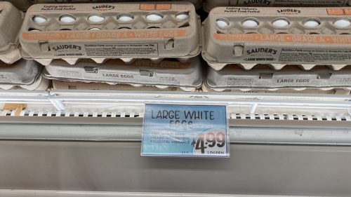 Preço da dúzia do ovo nos EUA (Foto: Thaís Lima/IF)