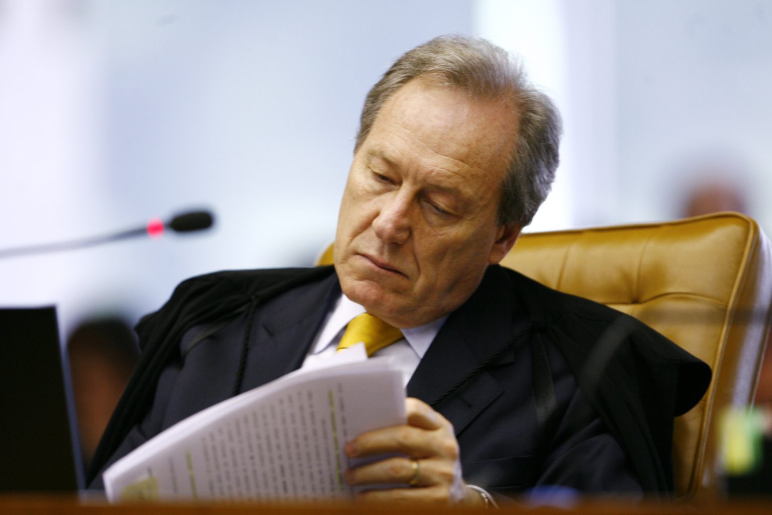 Ministro Ricardo Lewandowski em sessão de julgamento do caso Cesare Battisti, em 2009 / Crédito: Ueslei Marcelino/SCO/STF (18/11/2009)