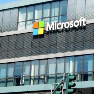 Na foto, fachada da Microsoft