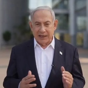 Primeiro ministro Benjamin Netanyahu fala em vídeo aos israelenses após ataques do Hamas — Foto: Reprodução