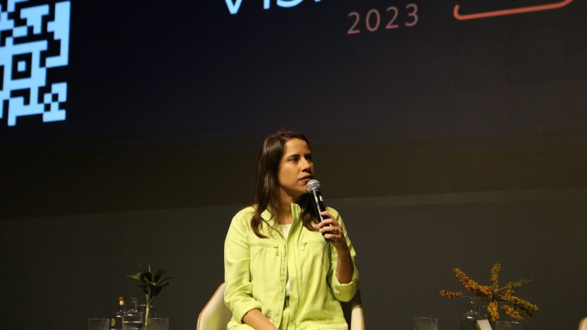 Foto de Raquel Lyra, governadora de Pernambuco, participa do Macro Vision. Foto: Bufalos
