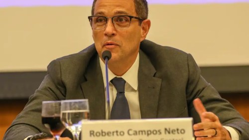 O presidente do Banco Central, Roberto Campos Neto, participa do seminário sobre os 25 anos da Lei de Lavagem de Dinheiro realizado pelo COAF Foto: Wilson Dias/Agência Brasil