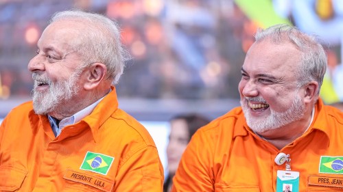 O presidente Lula e o presidente da Petrobras (PETR4), Jean Paul Prates, na cerimônia de retomada das obras da refinaria Abreu e Lima, em Pernambuco. Foto: Ricardo Stuckert/PR