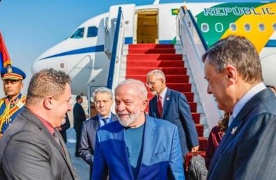 Lula desembarca na África em busca de acordos bilaterais e soluções para guerra entre  Israel e Hamas