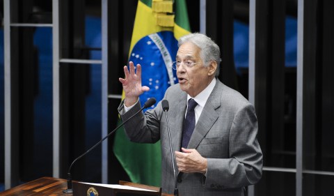 O ex-presidente Fernando Henrique Cardoso em sessão no Congresso que comemorava os 20 anos do Plano Real. Foto: Geraldo Magela/Agência Senado - 25/2/2014