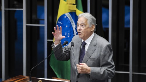 O ex-presidente Fernando Henrique Cardoso em sessão no Congresso que comemorava os 20 anos do Plano Real. Foto: Geraldo Magela/Agência Senado - 25/2/2014