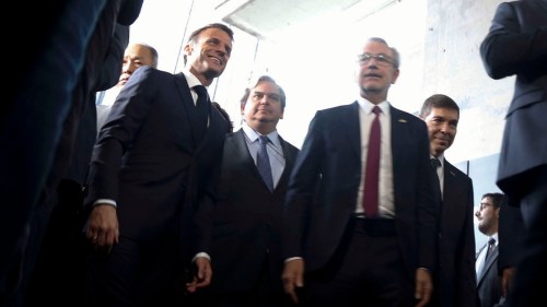 Presidente da França, Emmanuel Macron participa do Fórum Brasil-França em São Paulo (SP) Foto: Paulo Pinto/Agência Brasil