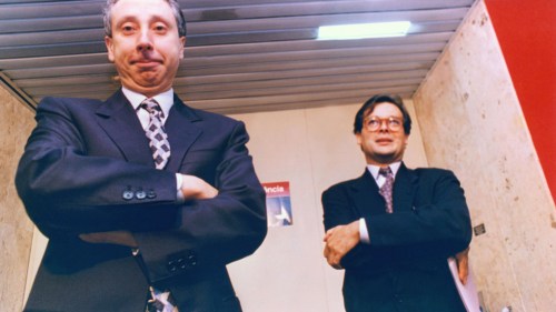 Os economistas Persio Arida e Gustavo Franco. Foto: José Paulo Lacerda/Estadão Conteúdo - 10/03/1995