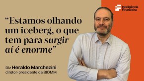 Imagem traz os dizeres "Estamos olhando um iceberg, o que tem para surgir aí é enorme", uma citação do diretor-presidente da BIOMM, Heraldo Marchezini.