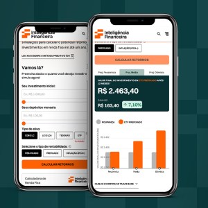 Calculadora de Renda Fixa da Inteligência FInanceira inclui ETFs na comparação com poupança, CDB, Tesouro Direto, LCI e LCA. Foto: Arte / Inteligência Financeira